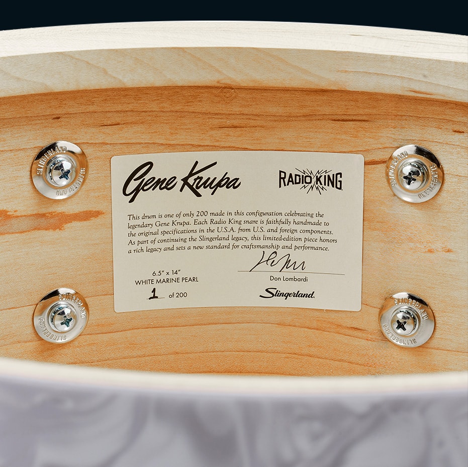 Gene Krupa Radio King Limited Edition Label